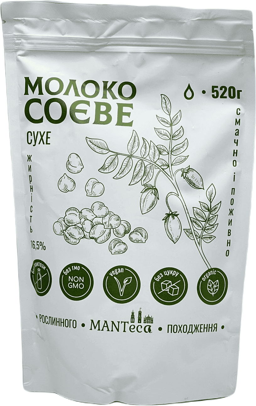 Соєве молоко сухе Мантека, 520г (крафт пакет)