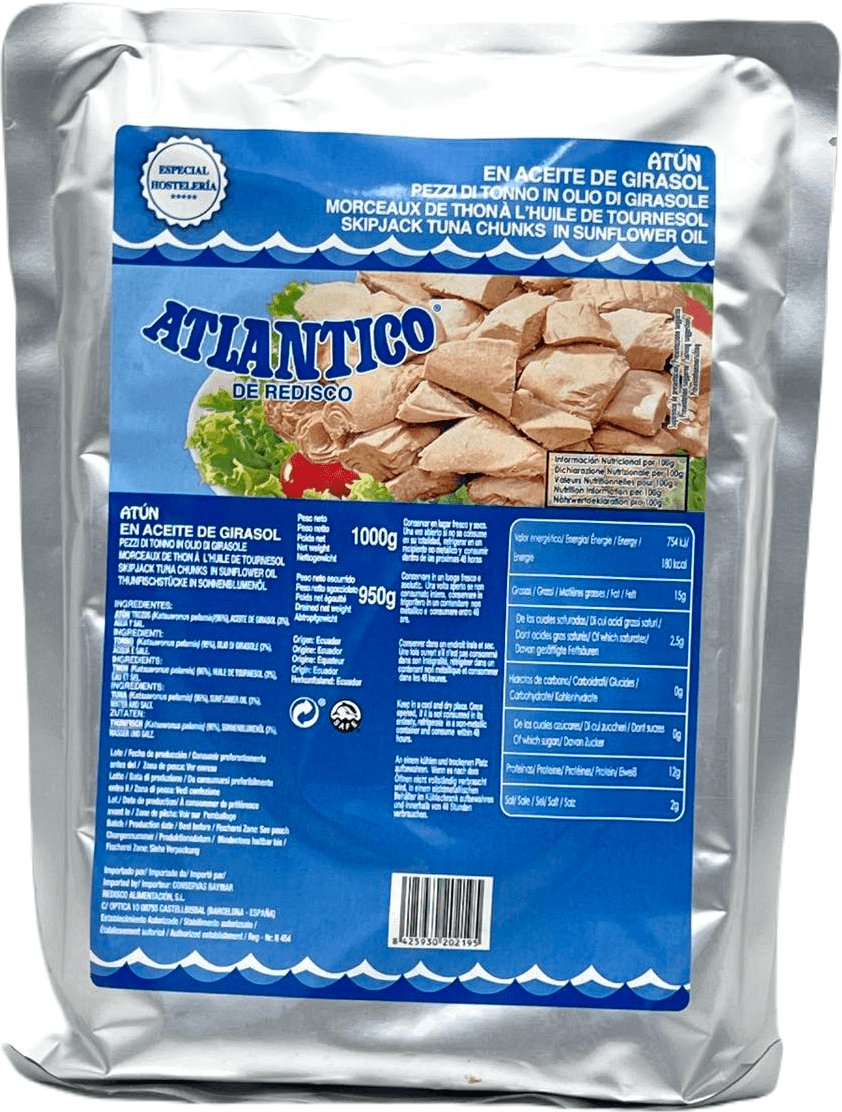 Тунець кусковий у соняшниковій олії Atlantico, 1кг