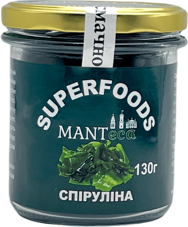 Спіруліна в банці (порошок) Мантека, 130г
