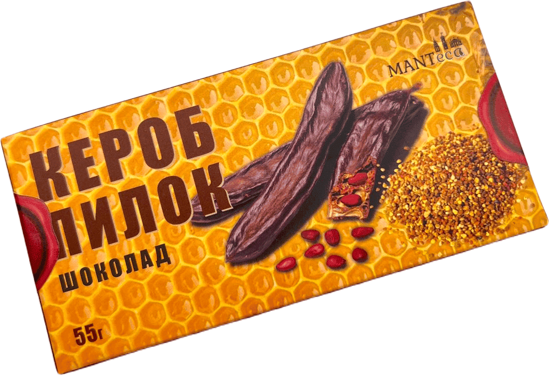 Шоколад із керобу з бджолиним пилком (без цукру ), 55г