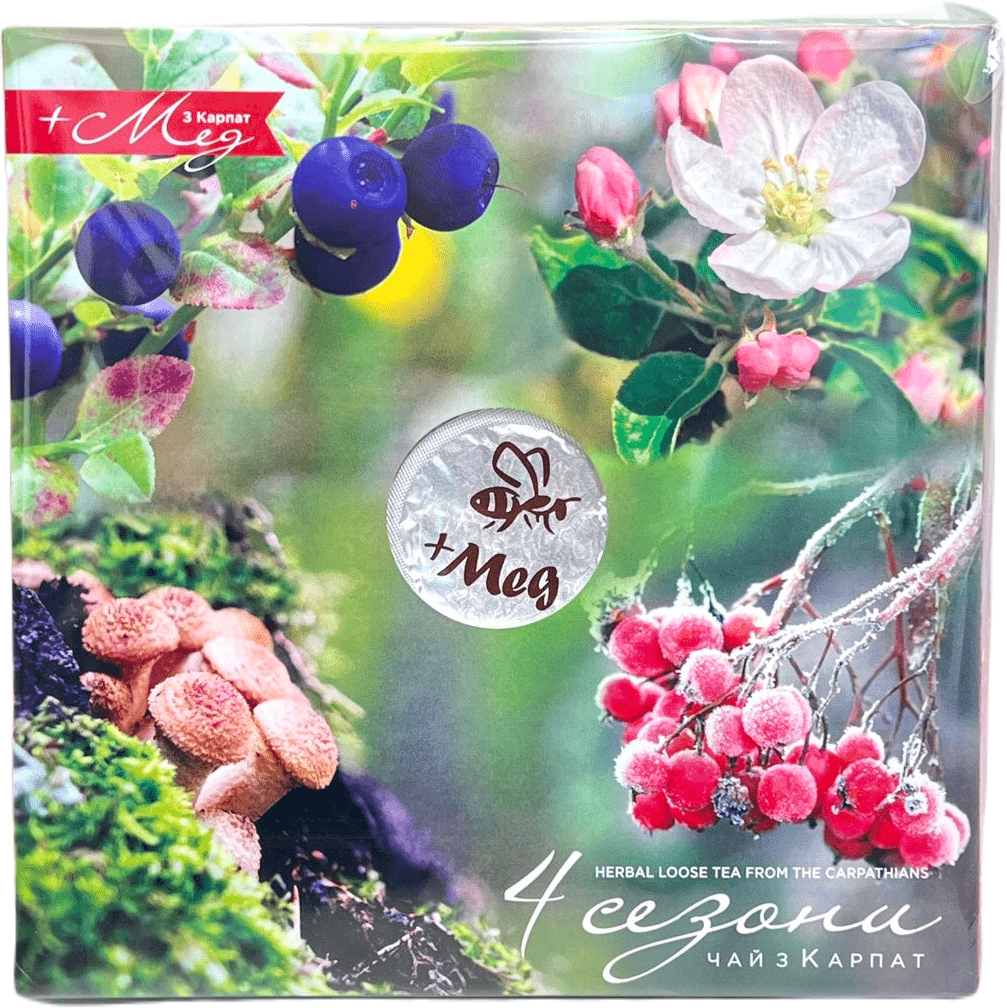 Набір карпатського 4 сезони чаю з медом MIX Чаю, 140г
