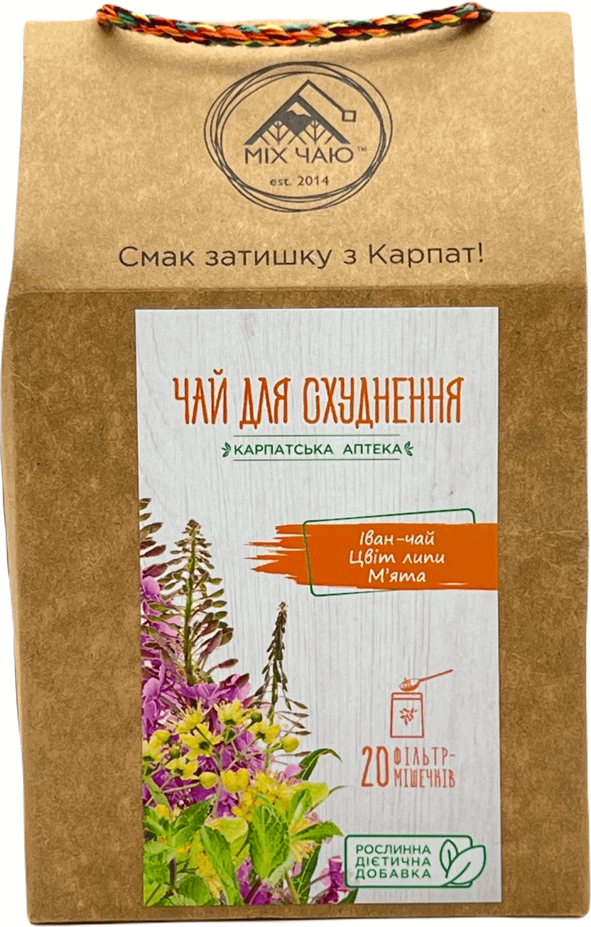 Чай для схуднення МІХ Чаю, 20п