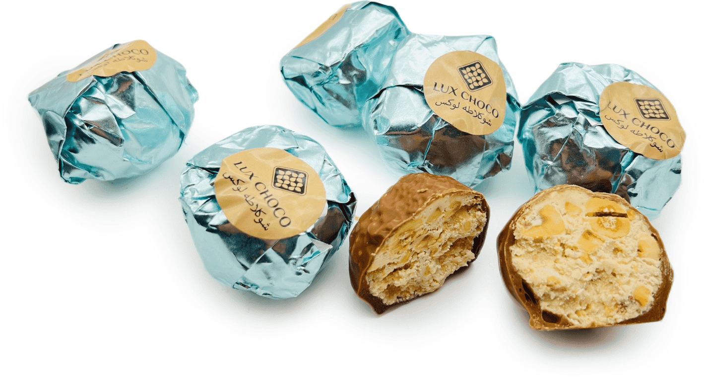 Дубайські цукерки (мигдаль, макадамія, фісташка) 3109 LUX CHOCO, 1шт